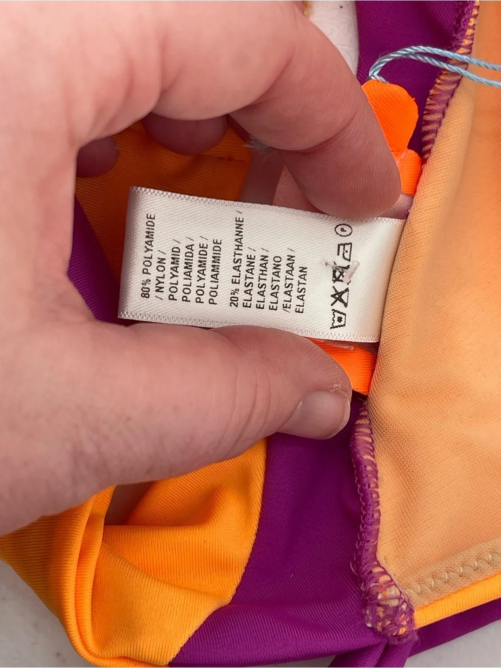 Les Canebiers NWT purple orange 2 piece swimsuit bikini